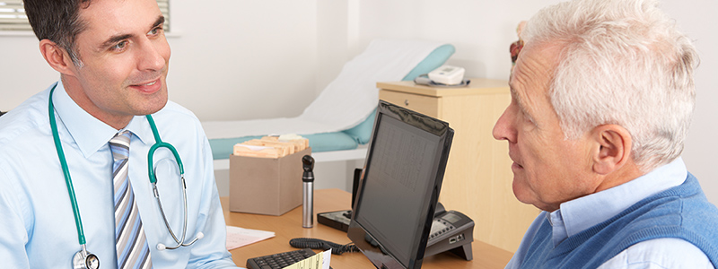 Doctor speaking to a patient